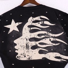 Hell Studios star Gel Sport Logo tee Men’s Cotton Washed Short sleeved T-shirt