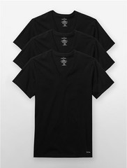 New 3 Pack CLASSIC FIT Calvin Klein Mens V Neck Crew Neck T Shirt Tee