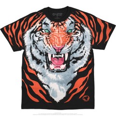 TIGER-All Over Big Print-EXOTIC WILDLIFE-2 SDD T-SHIRT S-M-L-XL-XXL Jungle