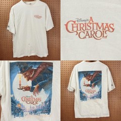 vtg 00s y2k DISNEY A Christmas Carol Pixar 3D Digital Projection Team t-shirt XL