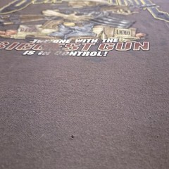Vtg Y2K Funny Hillbilly 2nd Amendment Medium Patriotic USA AR Beer Shotgun