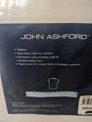 John Ashford Men’s 100% Cotton Crew Neck T-Shirt 3 Pack Size Small 34-36