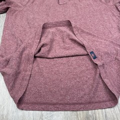 Faherty Mens Heathered Red Long Sleeve Cloud Organic Cotton Henley Shirt Size M