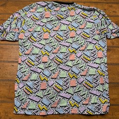 Oh Snap! by Drill Clothing Co Mens Large 90s Retro Geometric Pastel T-Shirt L