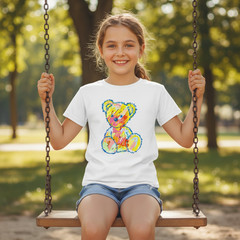 Girls’ Bear Colorful T-Shirt