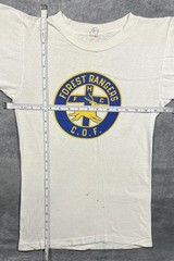 Vintage 50s Forest Rangers COF T-Shirt Size S Champion Running Man
