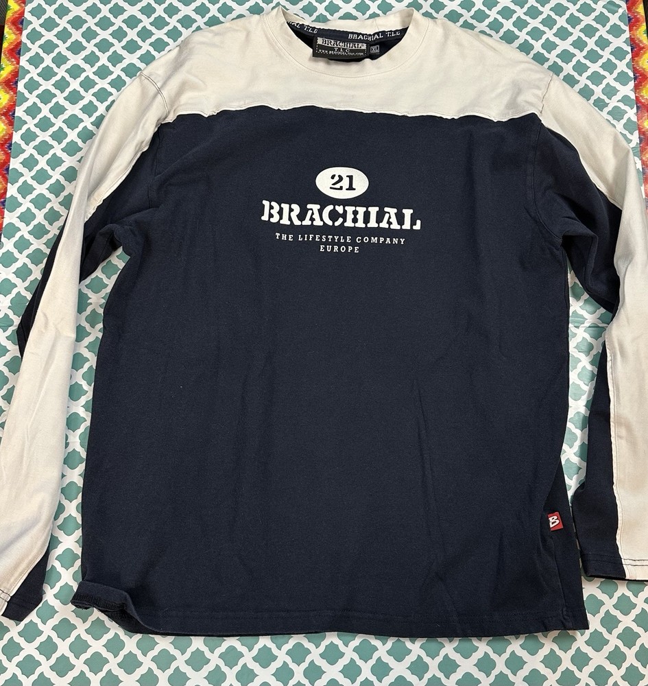Brachial T.L.C Long Sleeve XL Blue & Off-white Unisex