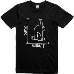 Funny Rabbit Duck Shirt, Novelty Graphic Cotton Tee