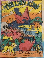 Rare Disney Lion King T-Shirt Tie-Dye Size Small Unisex Simba Timon and Pumbaa