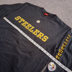 Vintage 1990s Pittsburgh Steelers NFL Long Sleeve Graphic T-Shirt Size L/XL