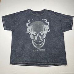 WWE Stone Cold Steve Austin Smoking Skull Shirt Acid Wash Graphic Tee Mens 3XL