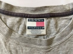 Tommy Hilfiger TH Crew Neck Tee T-shirt Short Sleeve Top Gray Men Medium M
