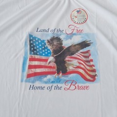 Land Of The FREE, Home Of The Brave T Shirt, SZ Large