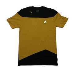 Star Trek New Adult T-Shirt – Yellow Golden Operations Uniform Lapel Logo