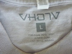 VH07V (Aloha Revolution) T Shirt Hawaii Short Sleeve Gray Color Men’s Large