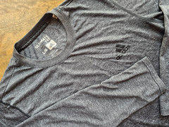 Mens Adidas Ultimate Tee L/S Athletic T-Shirt LG Dk Heathered Gray Performance