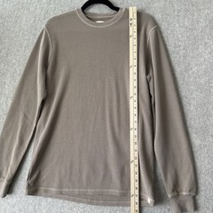 The Normal Brand Waffle Knit Thermal Shirt Mens S Tan Long Sleeve