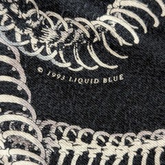 Liquid Blue Vintage 90s Black AOP Medusa Skull Graphic Tee Men’s L