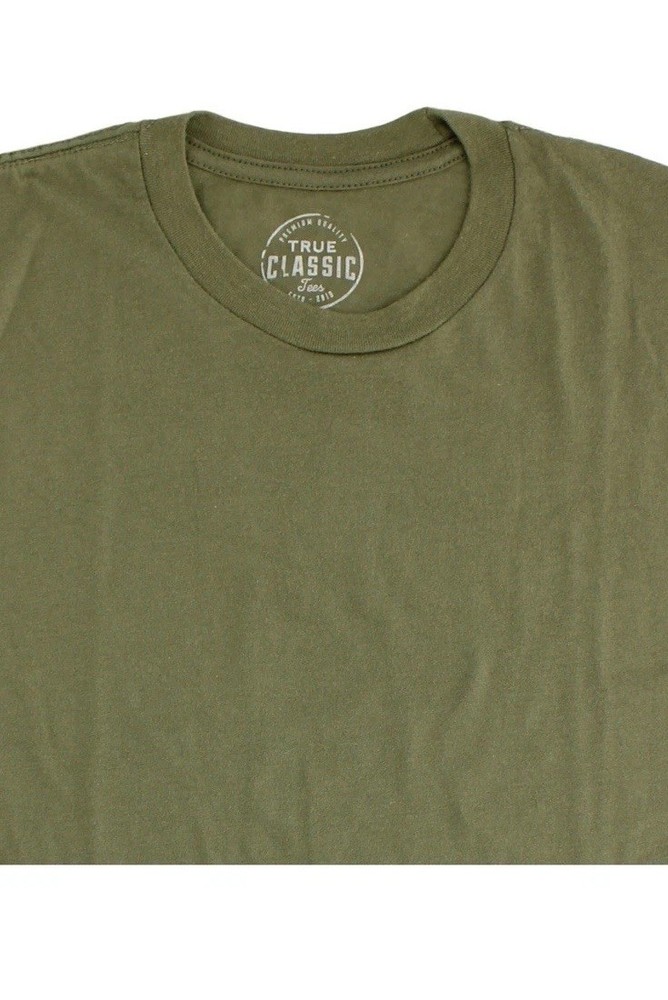 TRUE CLASSIC Men’s Green 2XL TShirt Cotton Blend Short Sleeve NWOT