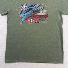 Dirt Track Racing Shirt Mens Large L Green 10th Annual Silver Dollar Nationals