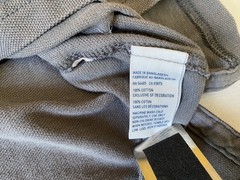 American Eagle Polo Shirt Men’s Small Gray Lime Green Accent Athletic Fit Casual