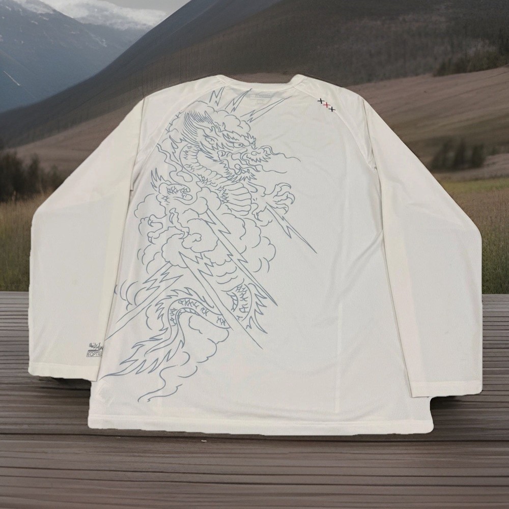 Quicksilver EQPT Shirt Dragon Long Sleeve Rash Guard Swimming UPF 50+ Protection