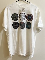 Avengers Men’s Marvel Comics Superhero Short Sleeve T-Shirt Large LG White