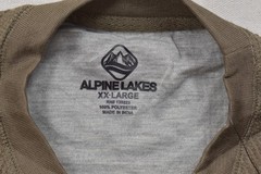 Alpine Lakes Men’s XX-Large Brown Waffle Knit Performance Long Sleeve Tee Shirt