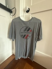 TravisMathew Men’s Heather Gray Graphic Logo Short Sleeve T-Shirt