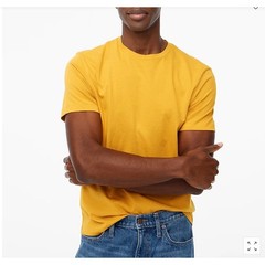 NWT J. Crew Men’s Dried Saffron Gold Washed Jersey Crewneck Tee – SIZE LARGE