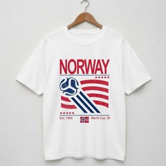Norway World Cup Shirt, Retro Norway Football Fan Tee, Landslaget Soccer Gift