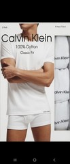 Calvin Klein Classics 3 Pack Short Sleeve Crew Neck T-Shirt , White, Mens MEDIUM