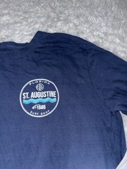 Southern Spirit Adult L “St. Augustine Surf Shop” Blue Tie Dye Tee. Soft, Comf