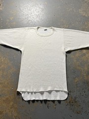 Vintage 90s Waffle Knit Thermal Long Sleeve Shirt-Size XL