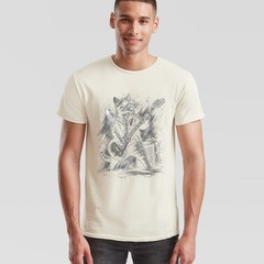 Funny Cat Playing Unisex T Shirt Guitar Rock And Roll Gifts Graphic Tee
