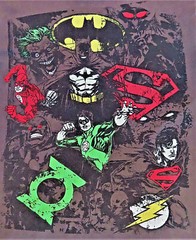 Justice League, Joker, Batman, Superman Men’s T-Shirt Size M