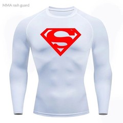 Superman T-shirts Superhero Gym Short Compression Sleeve Tee Tops Shirt Men TOP