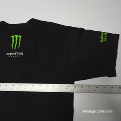 Monster Energy Drink Unleash The Beast Black Big Print Crewneck Shirt Size M