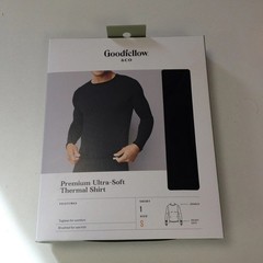 Goodfellow & Co Men’s S 34/36 Black Premium Ultra Soft Thermal Long Sleeve Shirt