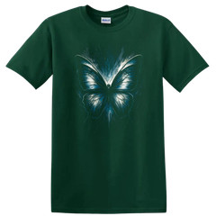 Blue Butterfly Graphic T Shirt for Dark Urban Streetwear Style Tee