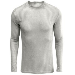 Zonbailon men’s T-shirt solid color crew neck bottoming shirt long sleeve