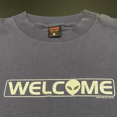 Vintage 90s Fashion Victim T Shirt Men’s XL Alien Welcome Single Stitch Made USA