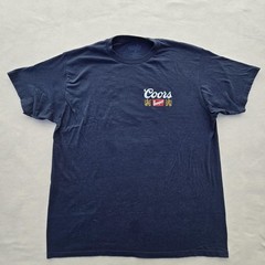 Tee Luv Coors Banquet Shirt Mens XL Blue Colorado Rocky Mountain Graphic Tee