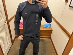 Brooks Brothers Navy / Red Long Sleeve Crewneck Tee T-Shirt 🩷 Choose Your Size