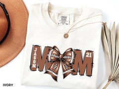 Custom Football Mom Shirt Kids Name Jersey Number Personalized Game Day Gift Tee