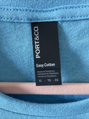Port & Company PC43 Lightweight Cotton Tee, Aquatic Blue, Size XL