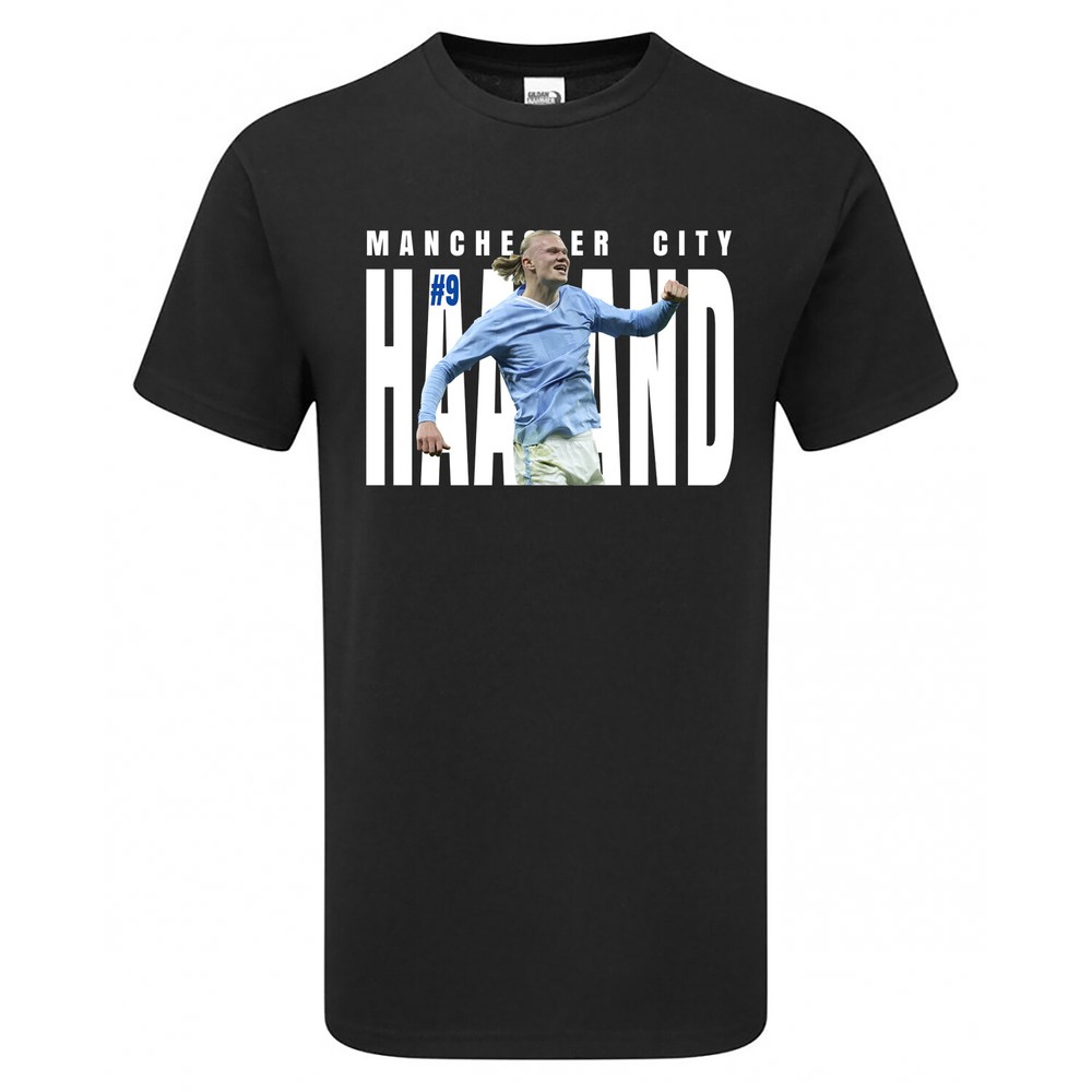 Erling HAALAND 9 City TSHIRT Mens & Womens Fanmade Merchandise Manchester