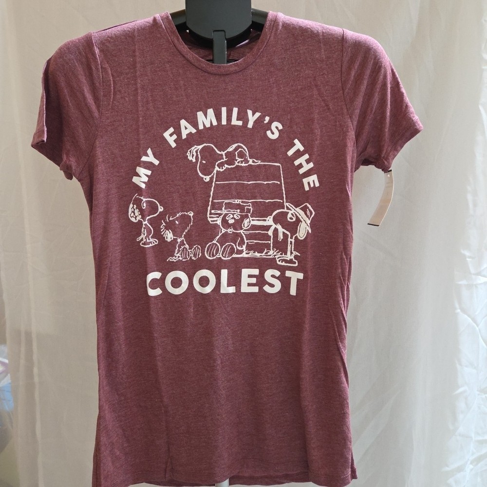 Mighty Fine My Family is The Coolest Peanuts Snoopy Shirt – Small