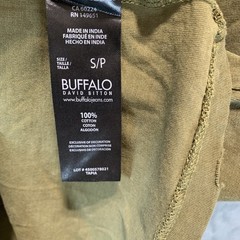Buffalo David Bitton Men’s T Shirt Tee S Military Green Short Sleeve 100% Cotton