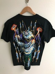 Liquid Blue dark fantasy Wizard Black T-Shirt christmas new year tee